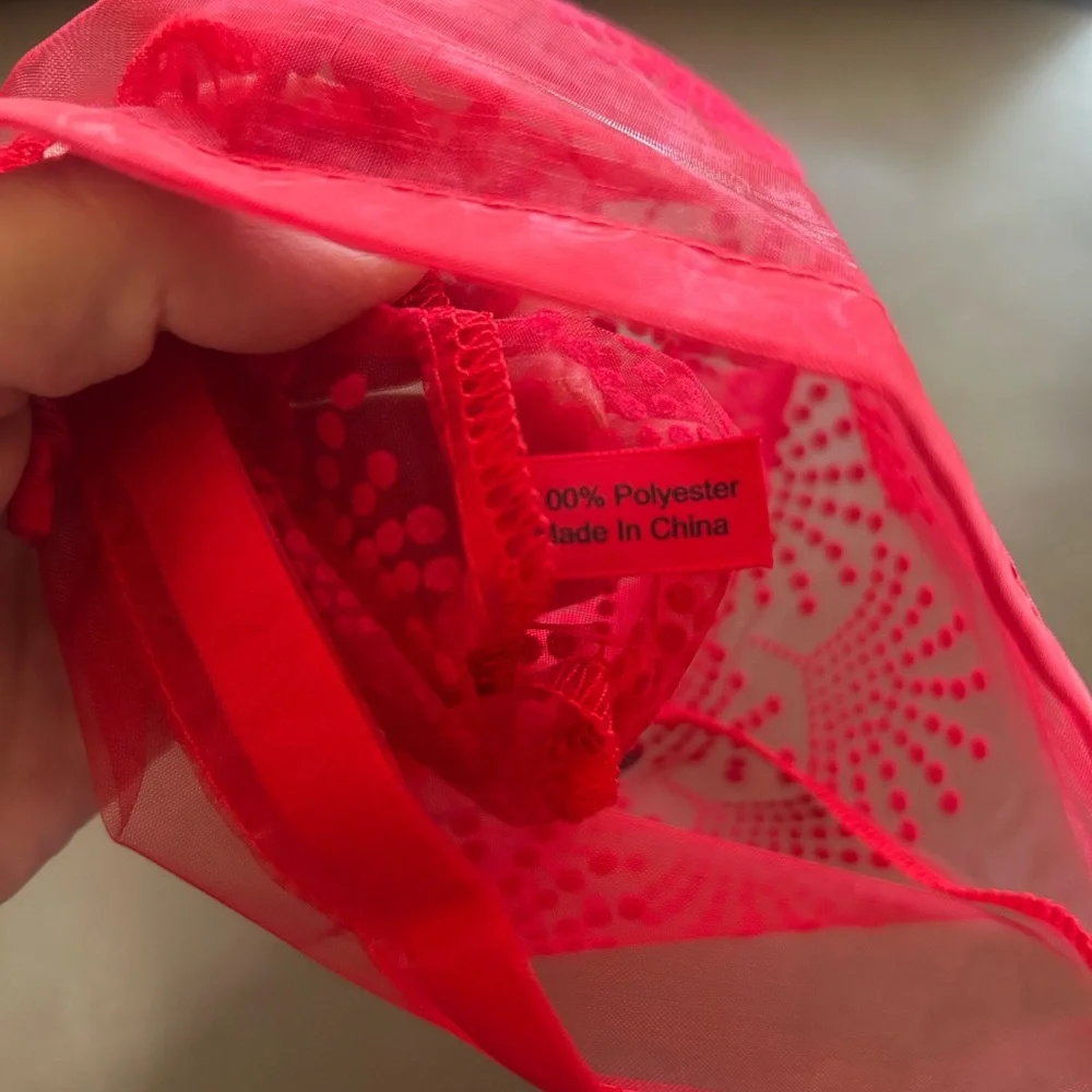 MAC Cosmetics Red Lace Cosmetic Bag